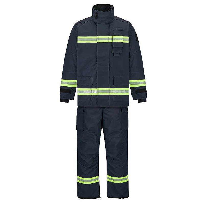 High Quality EN469 Standard Firefighting Uniform Heat Resistant Made from Nomex and Aramid Material
