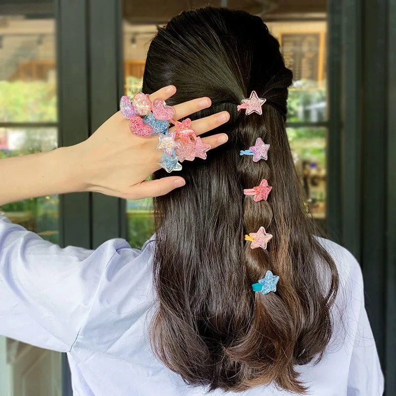 Elastic Hair Bands 10pcs Per Box Hair Tie Sweet Lovely Bear Rubber Band For Kids Children