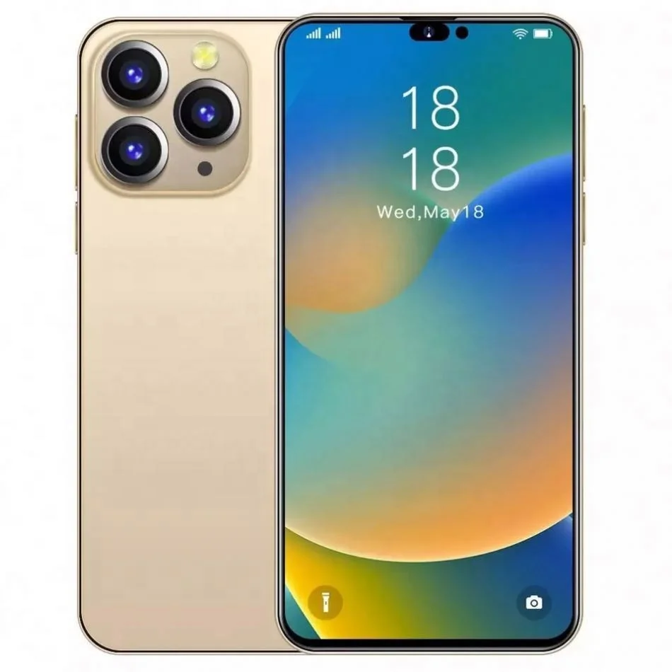 I14 Pro Max Mobile Phone 16+512gb Display 6.7 Inch 2280*3200 3d Glass Back Cover Android 11 Dual Sim Phone