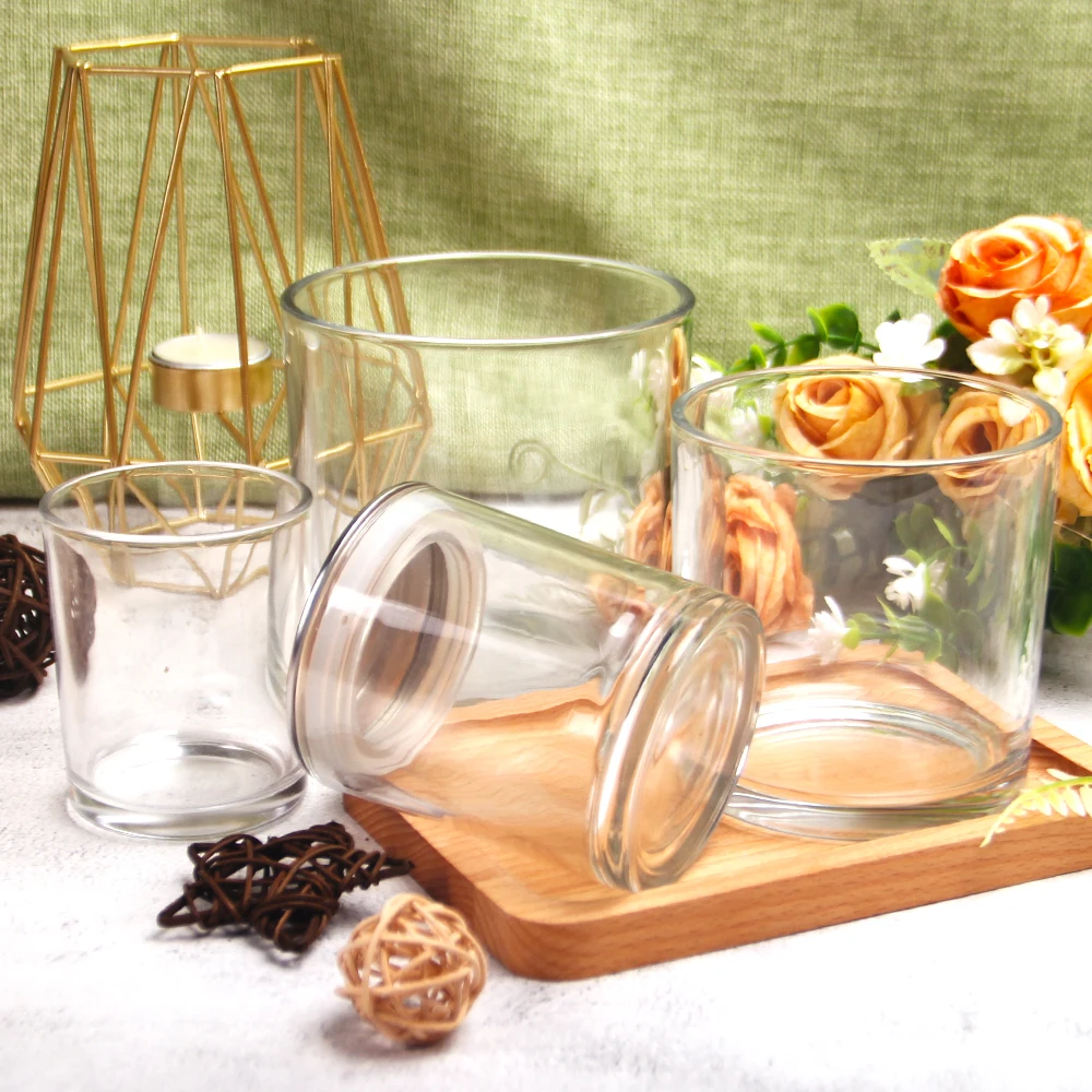 Jars For Candle / Luxury Candle Jar With Lid / Extra Large Candle Jar Wholesale Unique Candle Jar Glass Candle Jar With Lid