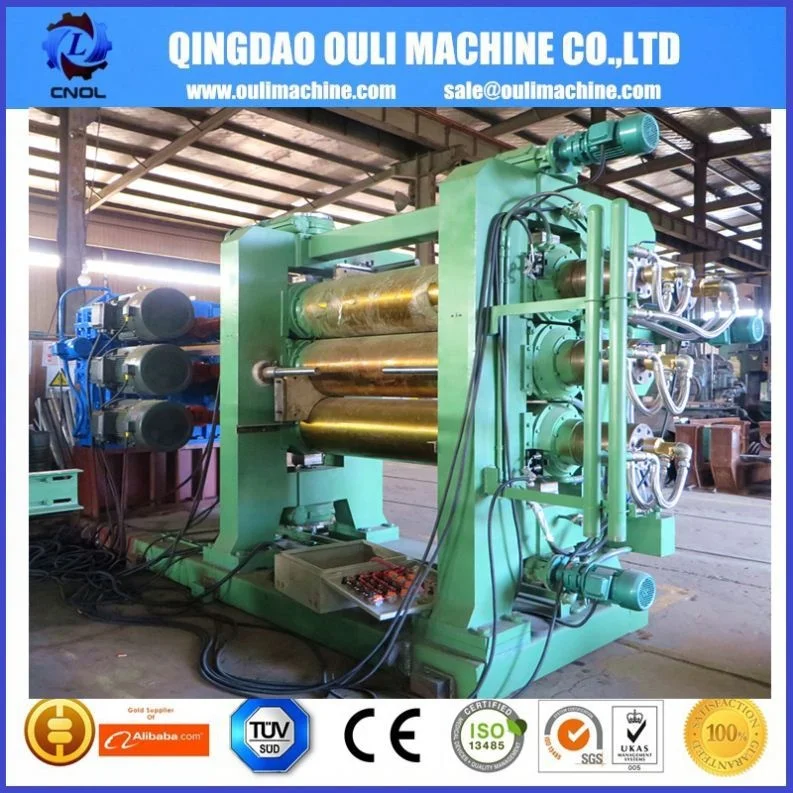 Высокоточный каландр для производства резиновых листов в трех рулонах/каландрическая линия