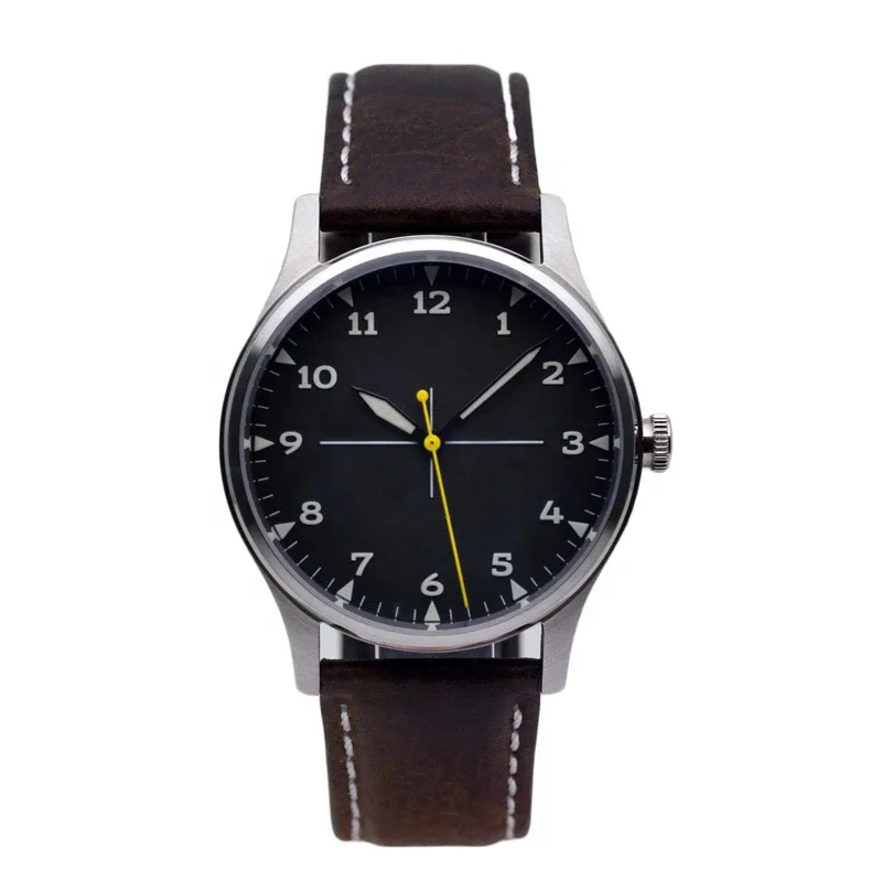 Top Brand Private Label Classic Leather Luxury Custom Logo miyota 9015 movement automatic watches for men original