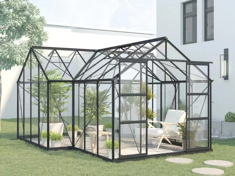 Manufacturer Sale Commercial Aluminium Alloy Modern Outdoor Modular Green House Kit Pc Sheet Small Polycarbonate Greenhouse