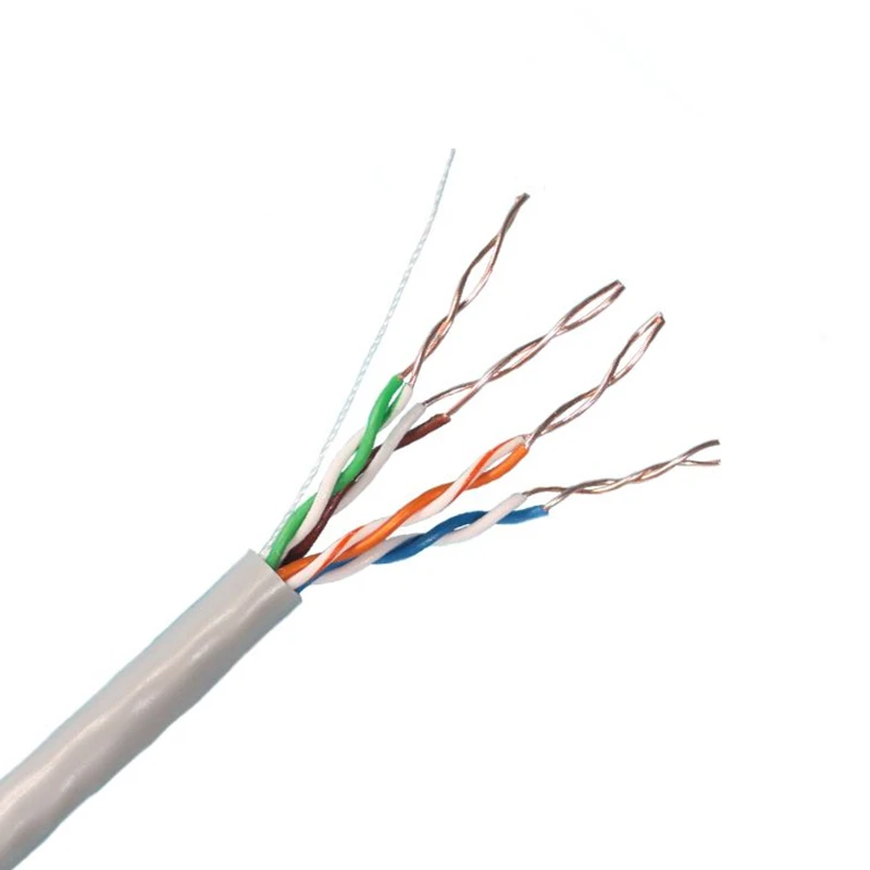 Communication Cables Cat5e UTP 24AWG Bare Copper 0.5mm OFC Pass Test Indoor Network Lan Cable POE Cable 305M Box CE RoHS