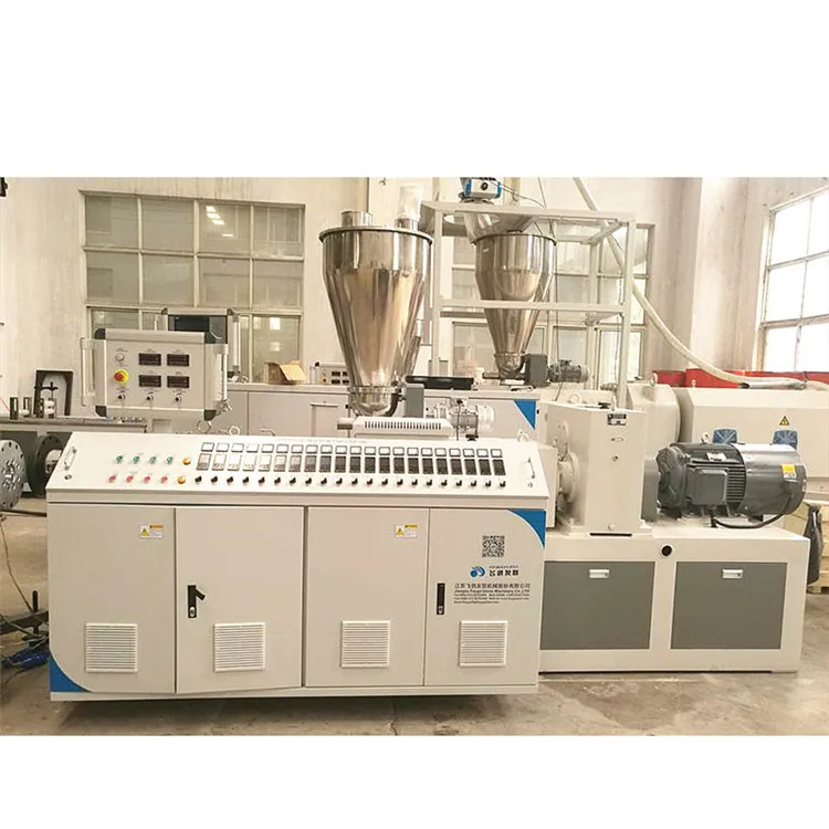 Faygo Union conical double screw extruder plastic drainage UPVC pipe production machine