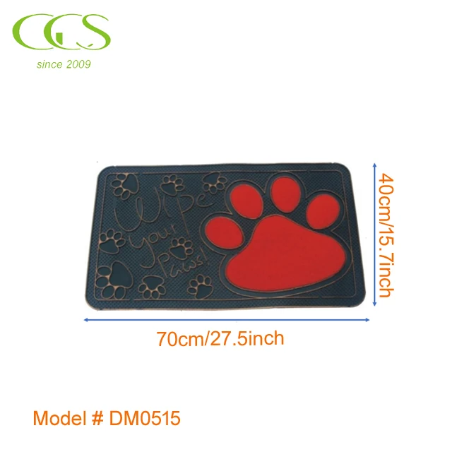 rubber Door Mat cute feet print Front Doormat Rugs waterproof Anti-Slip Backing carpet for Home Indoor Outdoor Floor Entrance