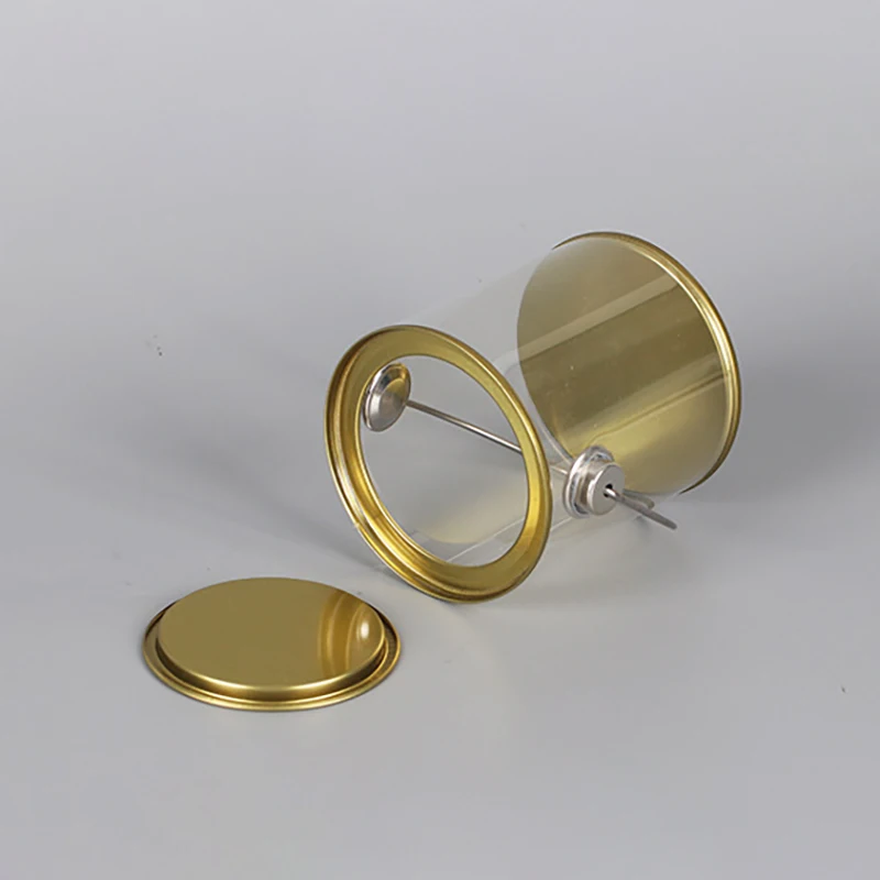 Custom clear plastic cylinder box transparent round tube PET PVC packaging with tin lid