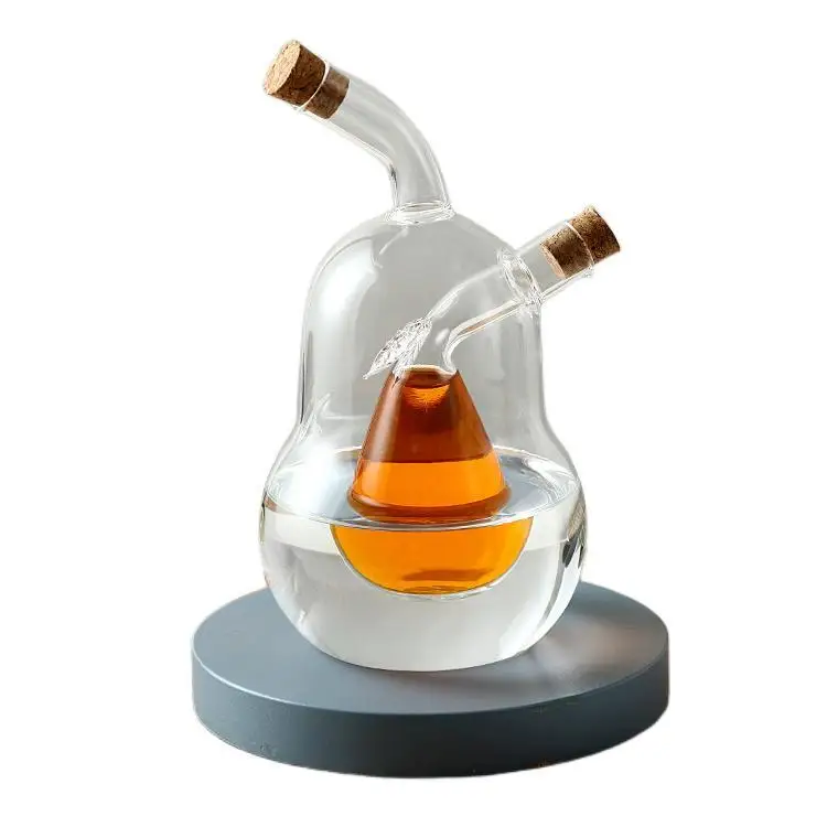 High Borosilicate Glass 2 in 1 Kitchen Seasoning Bottle Soy Sauce Vinegar Dual-Purpose Seasoning Bottle Gravy Boat