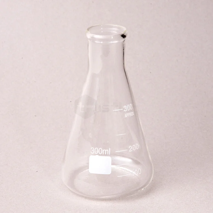 custom logo conical flask used in laboratory glassware bottom flask 100ml 250ml 500ml 1000ml 5000ml conical flask