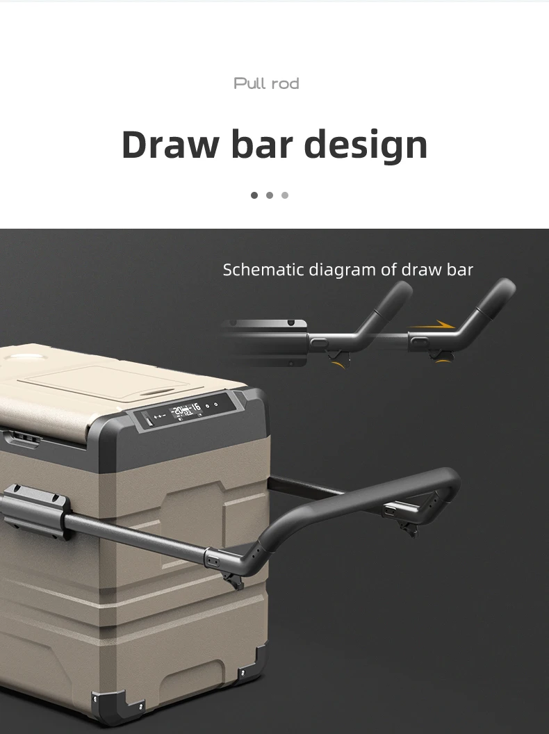 Портативный автомобильный мини-холодильник TAW55, 55 л, 12 В постоянного тока
