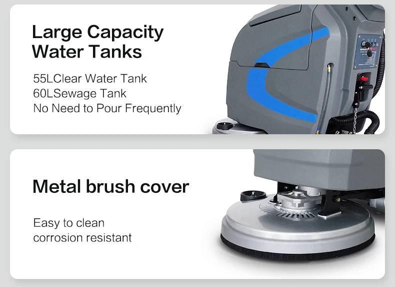 Battery Power Mini Floor Walk Behind Automatic Floor Scrubber Cleaning Machine