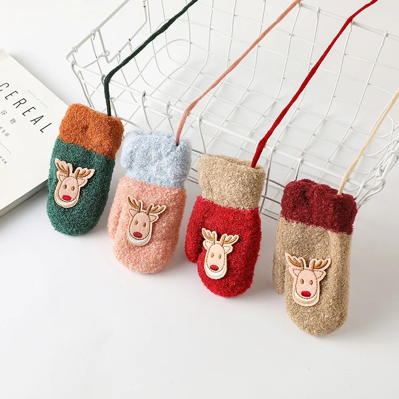 Hot Sale Comfortable Children Knitted Gloves Baby Mittens Winter Gloves Cotton Kids Mittens