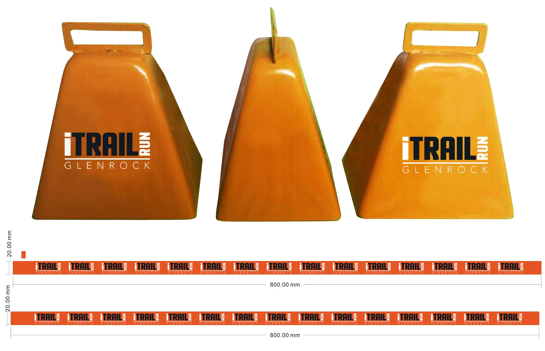Customize Logo Noise Maker Metal Cow Bell For Sporting Events