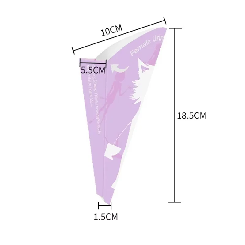 Wholesale Outdoor Standing Portable Paper Urinal Females Pee Device Traveling Funnel Emergency Paper Urinals For Lady