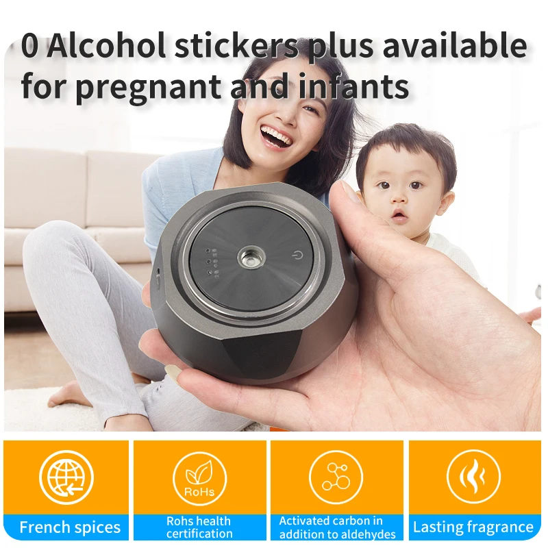 2021 new design car aroma diffuser Luxury Mini rechargeable Air Perfume Aromatherapy Electric Scent auto shut