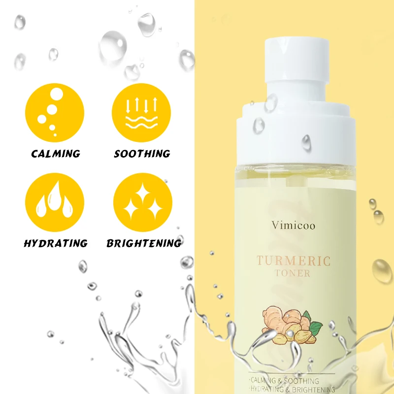 Private Label Moisturizing Calming Soothing Spray Mist Organic Herbal Facial Skin Care Vitamin C Tumeric Turmeric Face Toner