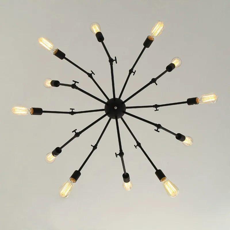High Quality Industrial Satellite 12 16 18 Heads E27 Chandelier Restaurant Lamps