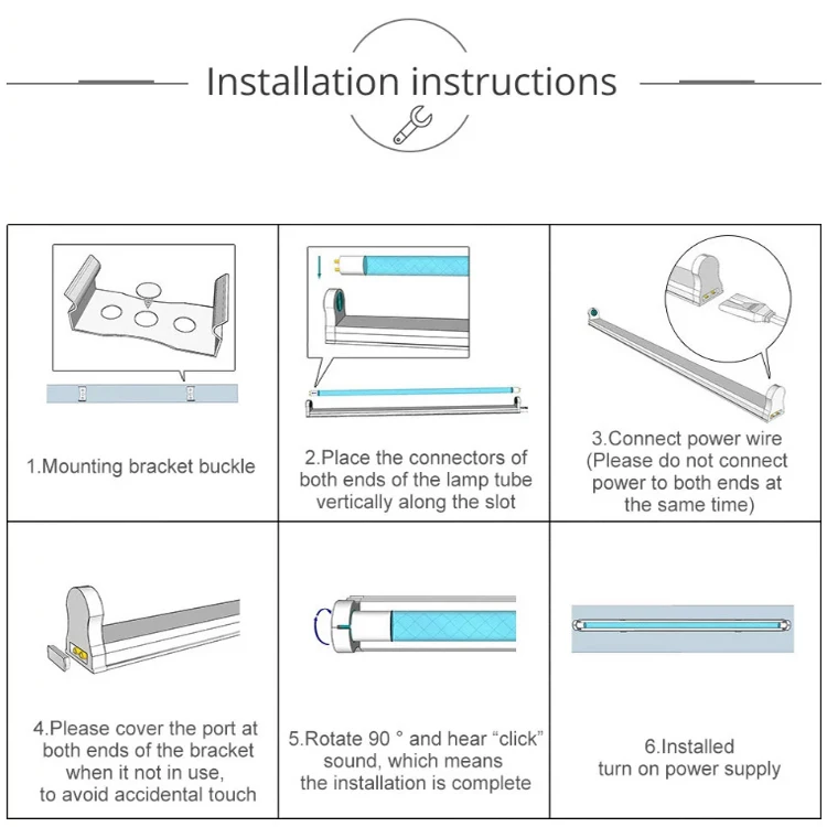 
Factory directly offered t5 6w uvc ultraviolet disinfection lamps t5 uv lamp 