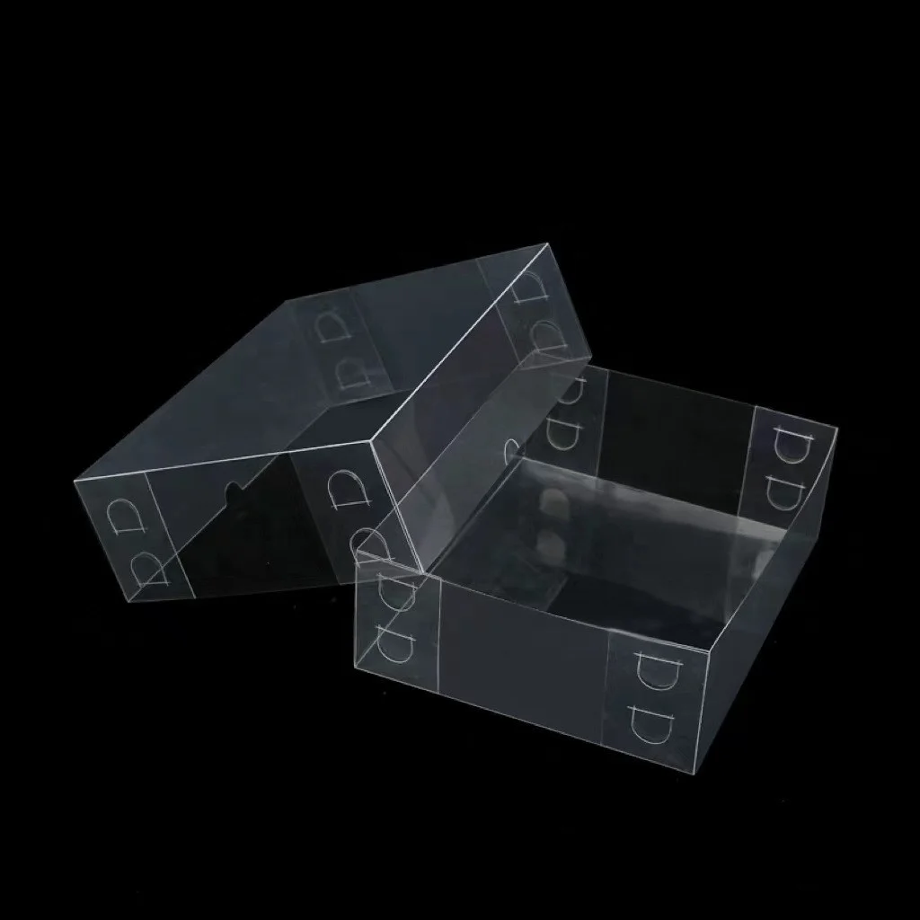 Wholesale Ready Stock Square Plastic Vinyl Transparent PVC Gift Boxes Lid And Base PET Clear Boxes With Lid