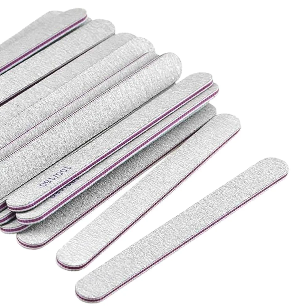 Customized Logo Wholesale Durable Bulk nail file Double Side Grey 80/100/120/150/180/240/320 Grit Zebra Nail Files