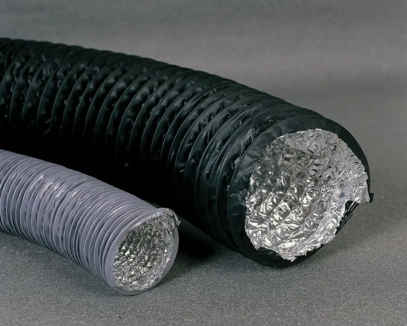 Composite Reinforced Pipe With Inner Membrane Aluminum Foil And Flame Retardant PVC Lining And Spiral Steel Wire