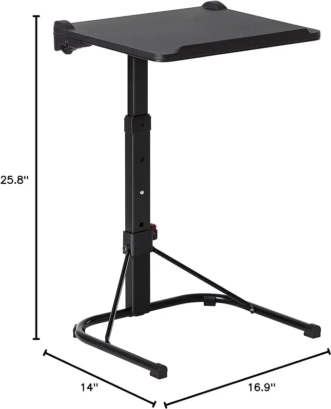Wall Mountable Adjustable Folding TV Tray Table for Eating and Laptops