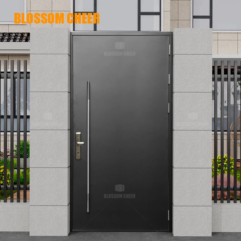 Factory Direct Sale Metal Front Security Exterior Stainless Steel Entrance Safety Entry Door Design In Modern For Home Door