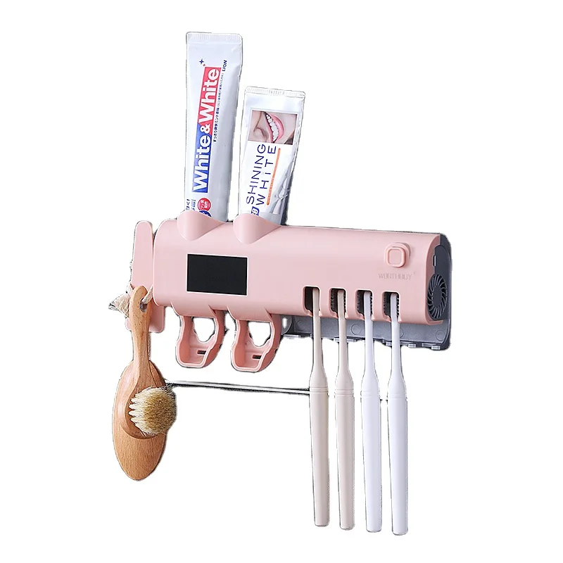 Drying Function UV Toothbrush Holder Toothbrush Sterilizer Sterilization Toothrbush Sanitizer Toothpaste Dispenser