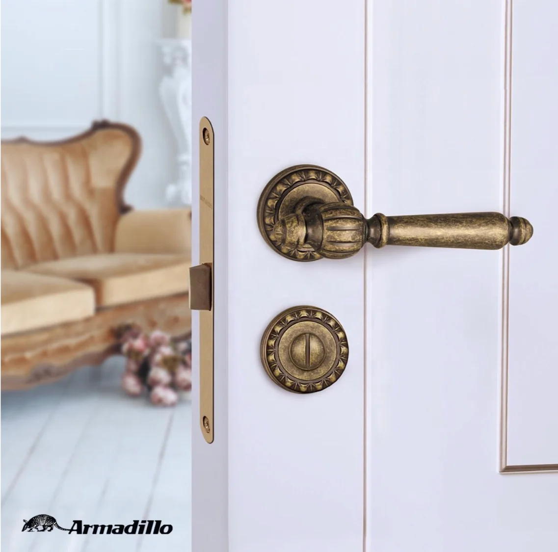 Antique Madrid style Aluminum Door lock and handles