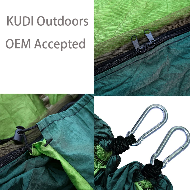 Оптовая продажа 210T/70D Портативный парашют нейлон Кемпинг Москитная сетка гамак