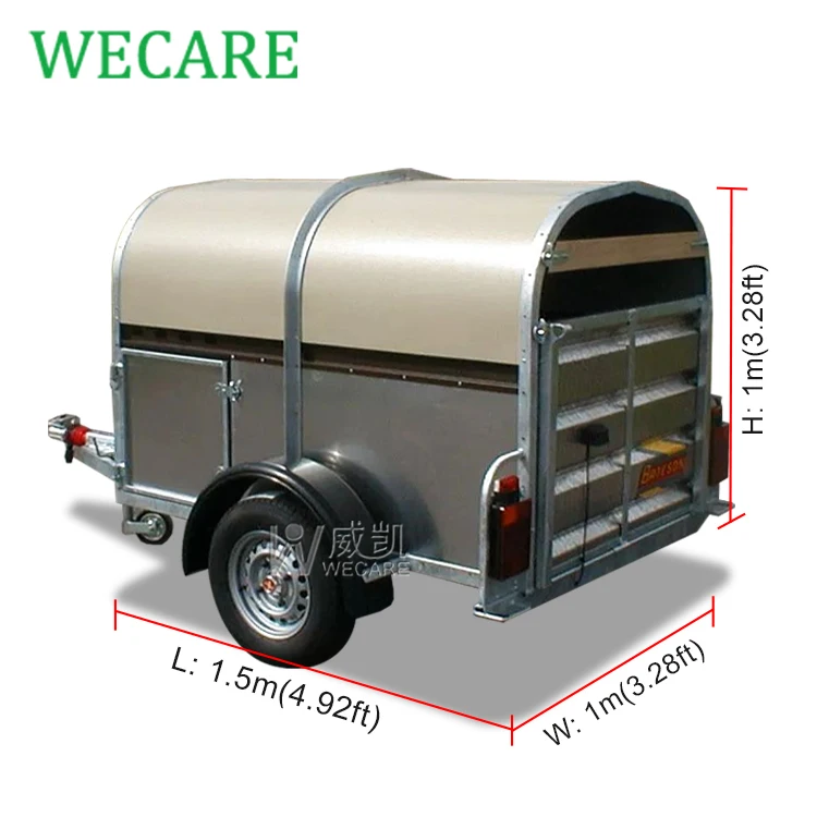 WECARE Mobile Ice Cream Car Hot Dog Coffee Cart Mini Small Fast Food Truck Horse Bar Trailer with Full Kitchen Equipment