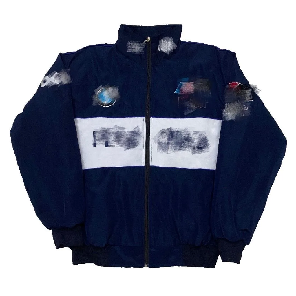 2024 Wholesale NASCAR Jacket Cotton Preppy Retro Style Customize Embroidery High Quality F1 Race Jacket Private Branding