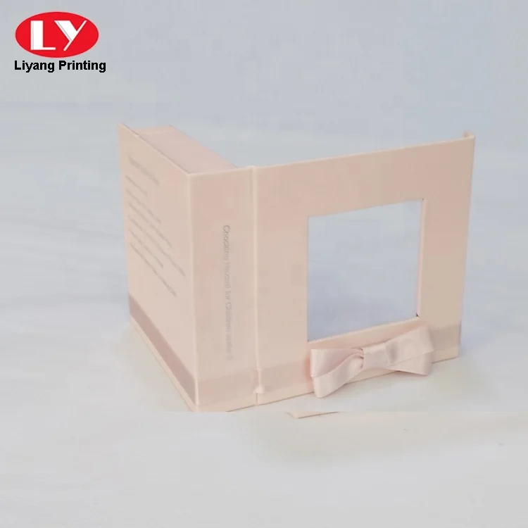 Transparent Clear PVC Bracelet Pink Jewelry Gift Box Window with Magnetic Lid