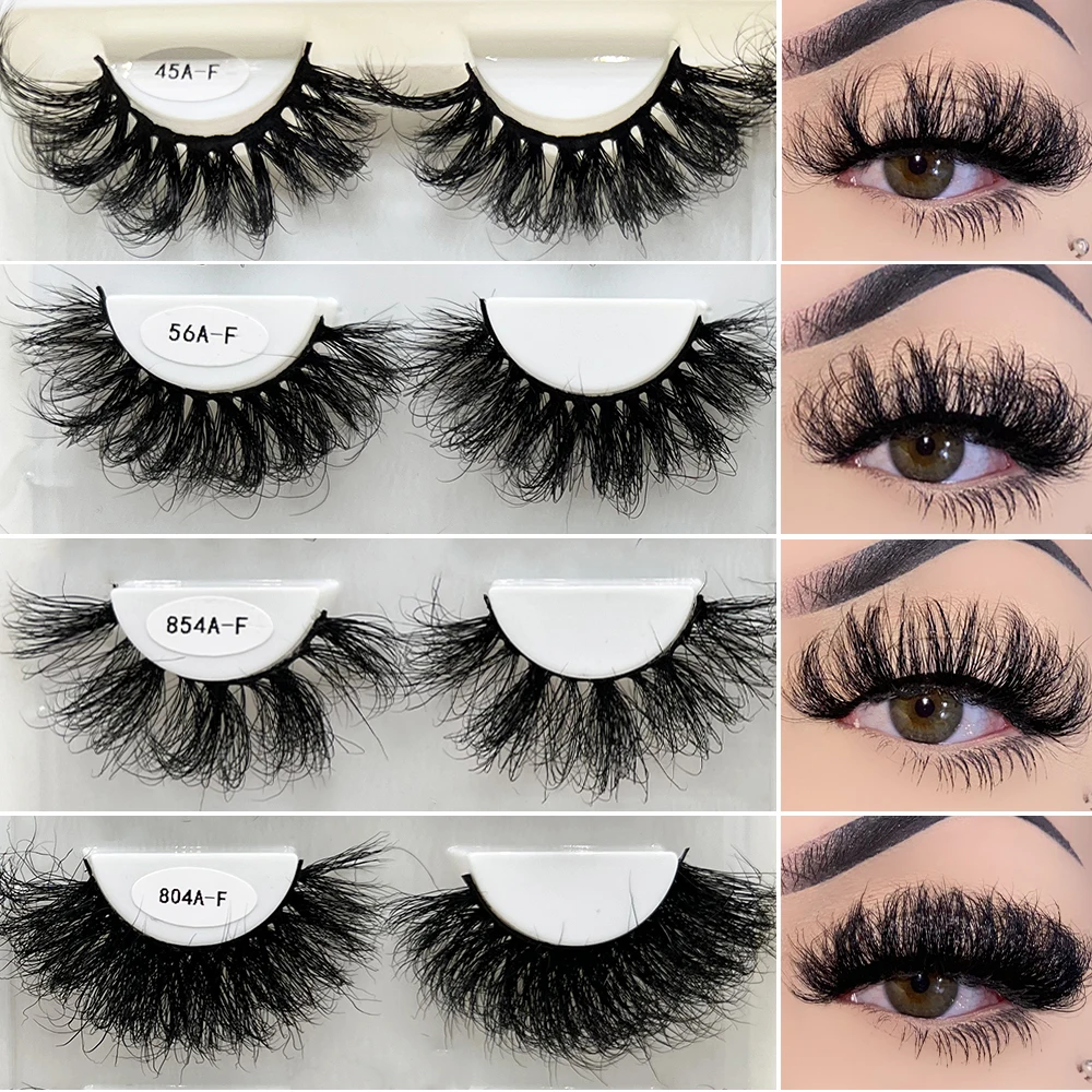 Wholesale Fluffy Russian Volume Strip Lashes 3d 100%Real Mink Dd Curl 20mm 25mm Eyelash Manufacturer