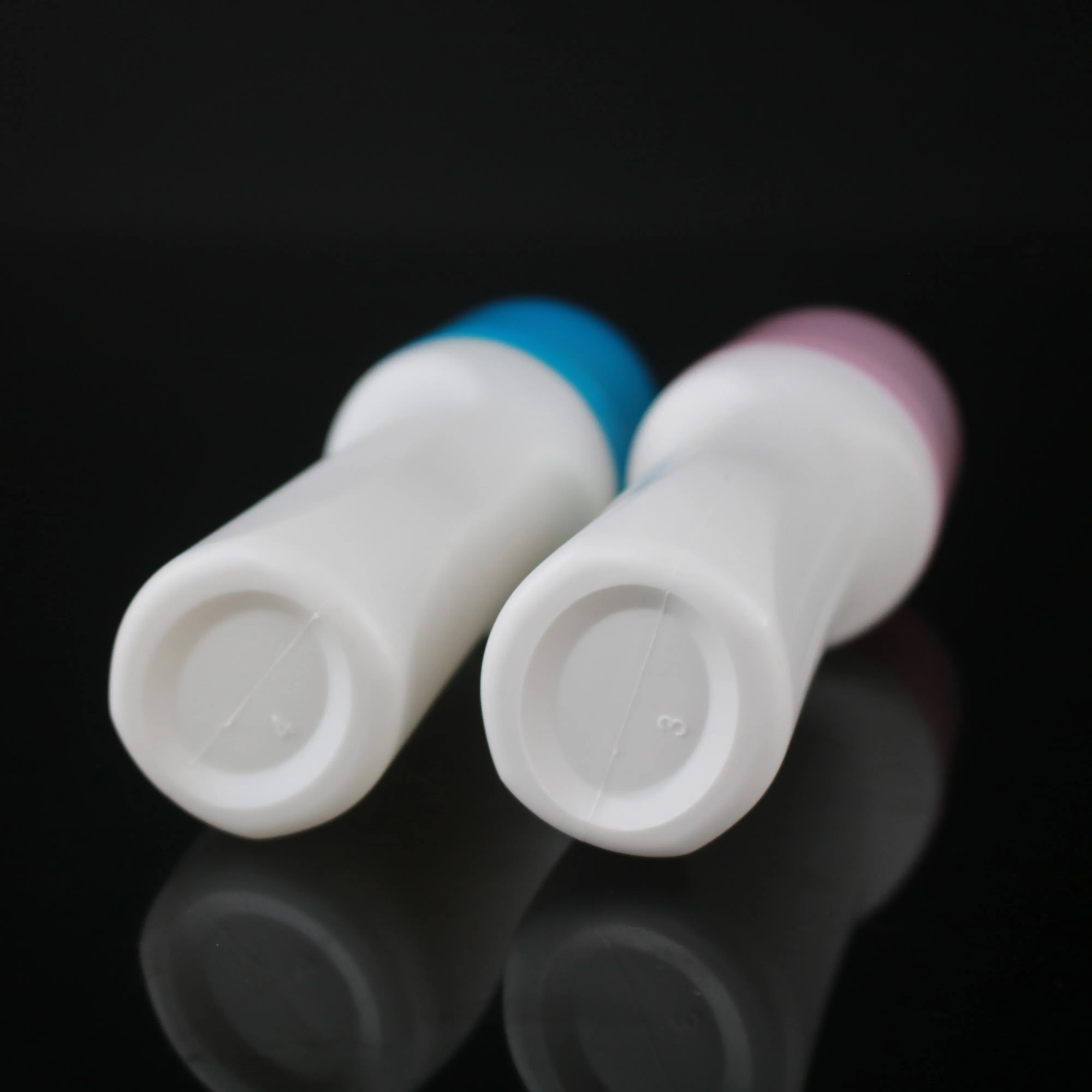Roller Ball Deodorant Bottle HDPE Plastic 50ml Custom PE Screen Printing Roll on Personal Care HDPE Bottle / PP Cover 10000pcs