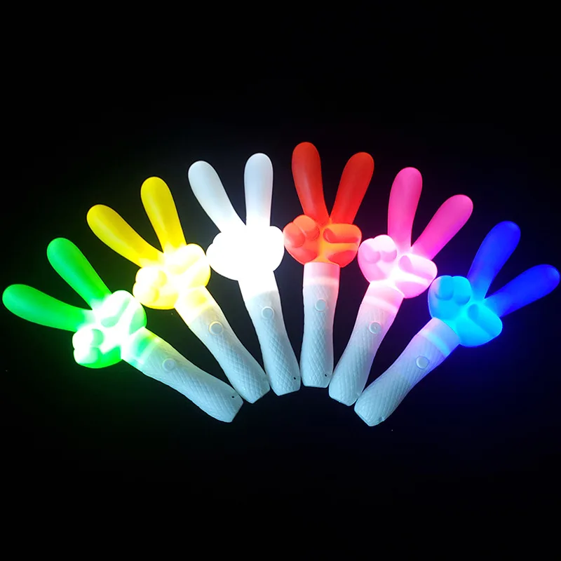 LED Victory Glow Sticks 3 Mode Party Flashing Light LED Light Stick Bright Flashing Light Sticks For Festival