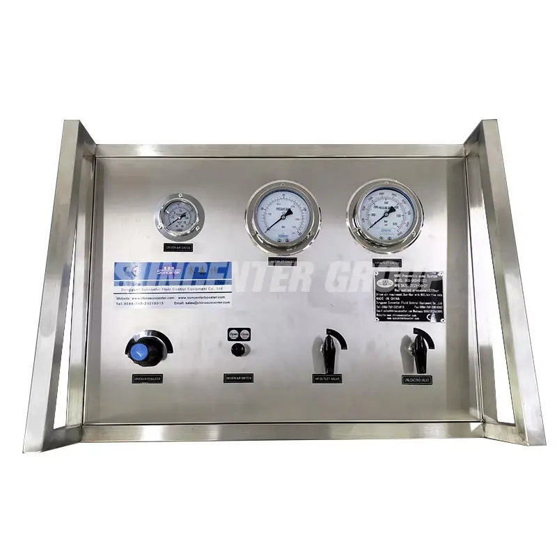 Suncenter Industrial Pneumatic Test Bench Nitrogen Oxygen Gas Pressure Booster Pump System