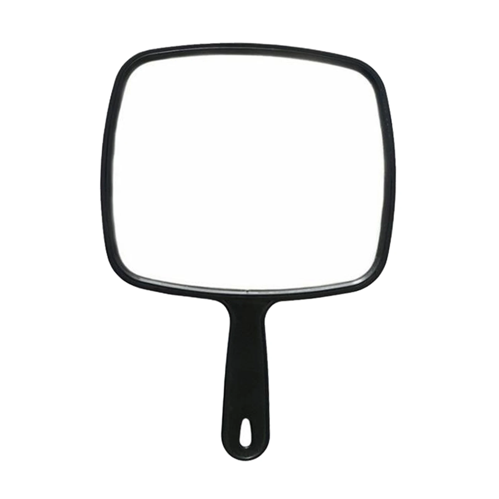 Professional Salon Hair Stylist Large Handheld Mirror w/Handle Wide Angle Handheld Cosmetic Mirror Dressing Paddle Salon