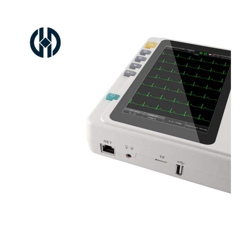 Manhua Hospital Clinic Portable 12 Lead Ecg Intelligent Automatic Pacing Detection Analysis Ecg Machine 6 Channel
