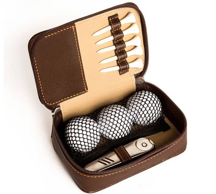 Custom logo golf gift Set Box Golf Souvenirs Box Leather Golf Box Set