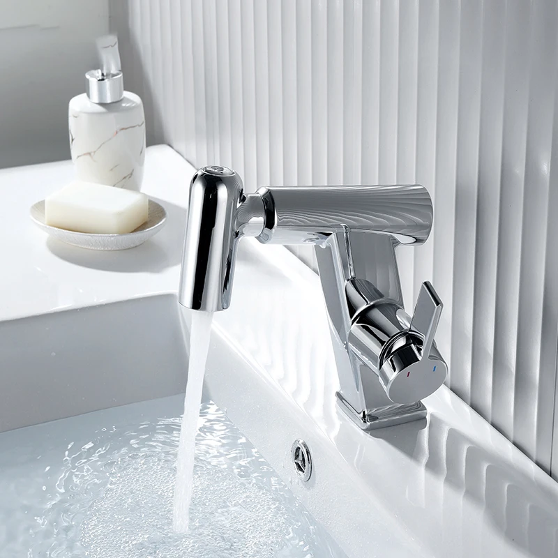Chrome Pull Out Basin Faucet Multifunctional 3 Mode Sprayer Nozzle Brass Bathroom Hot and Cold Water Sink Mixer Tap