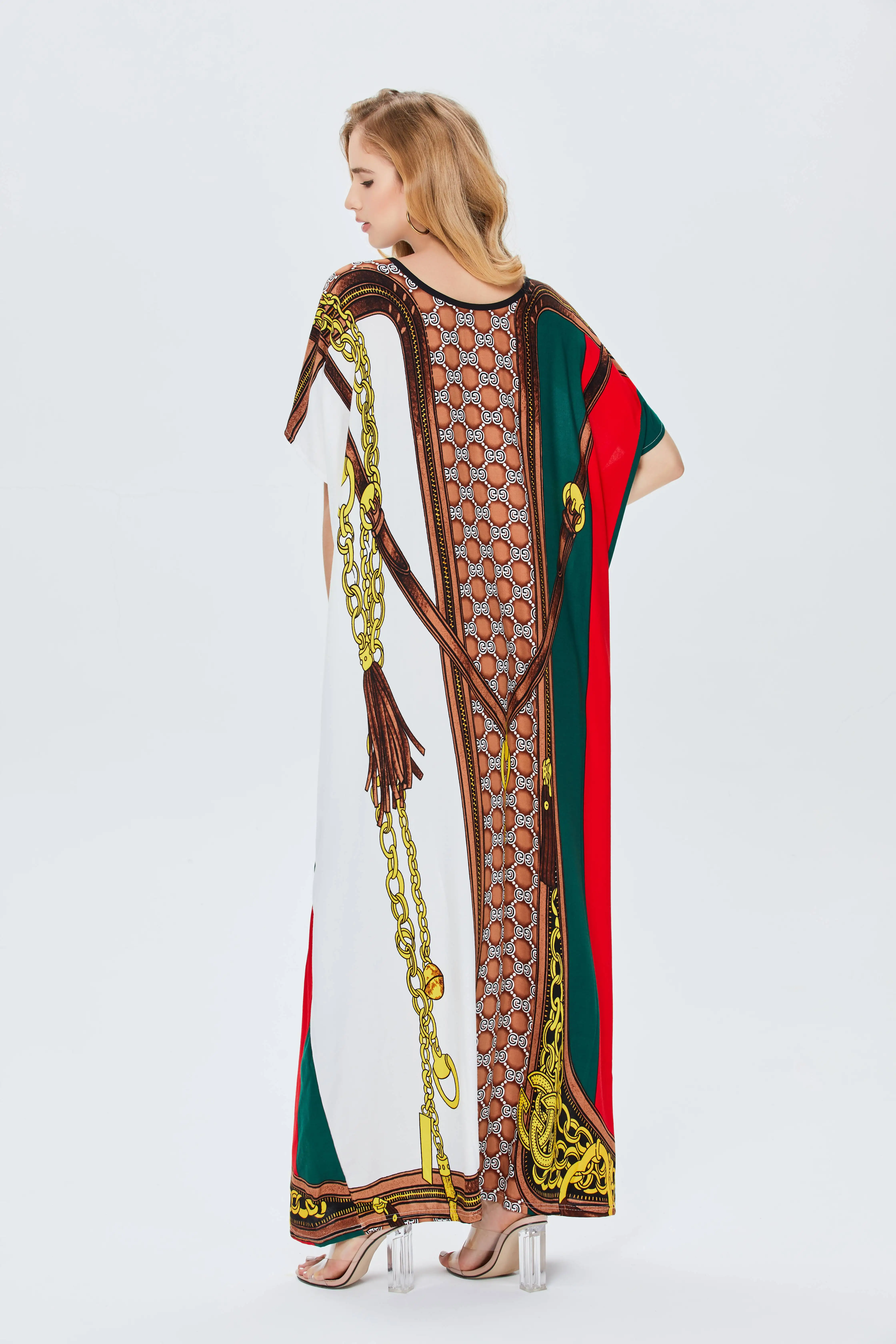 FREE SAMPLE Summer Dress Rayon Fabric Women designer luxury brand Kaftan Muslim Womens Maxi Dresses