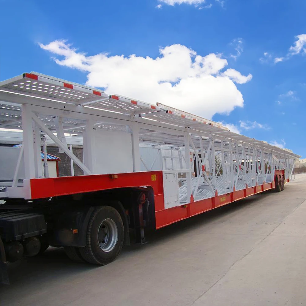 
Manufacturer 2/3 axles 6-8 cars transport car carrier trailer car carrier trailer self loading for sale 