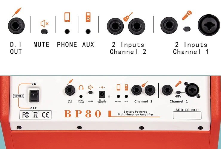Other Musical Instruments & Accessories 100W Battery Power Acoustic Guitar Amplifier