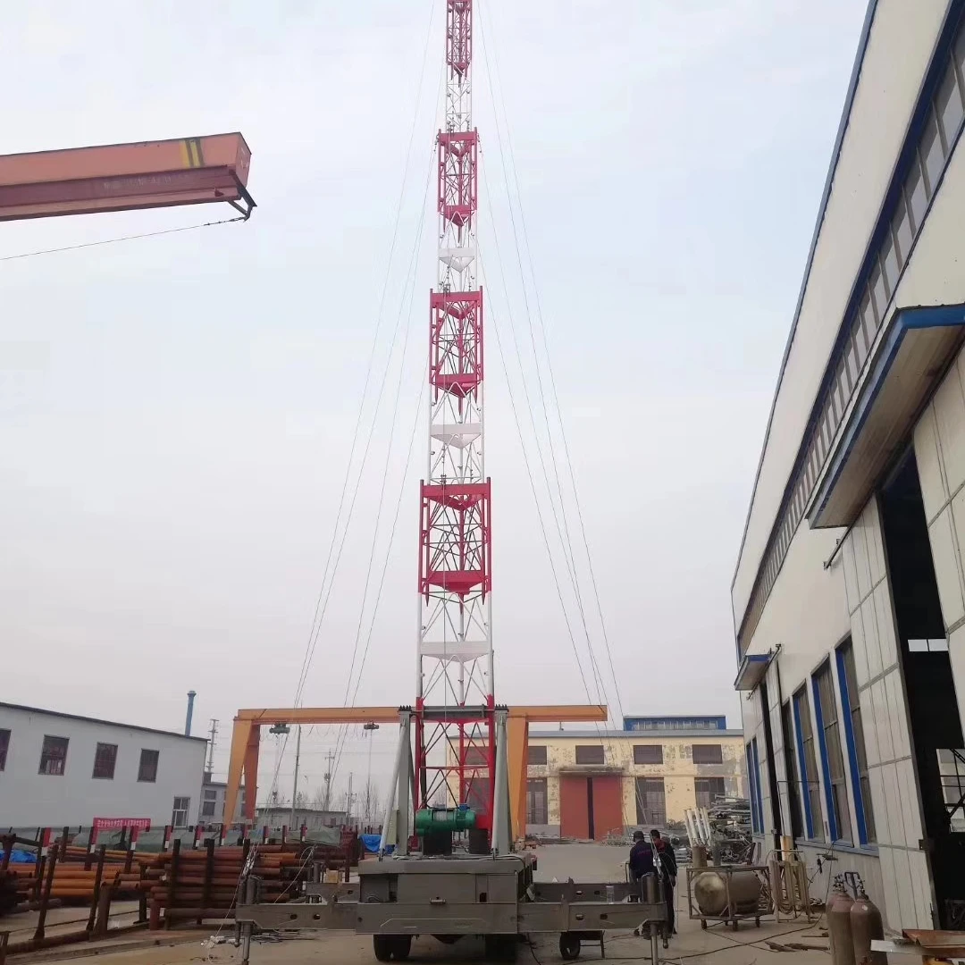 Vehicle Trailer Telescopic Antenna Mast Pole Electric or Crank up fo 4G 5G Telecom Communication