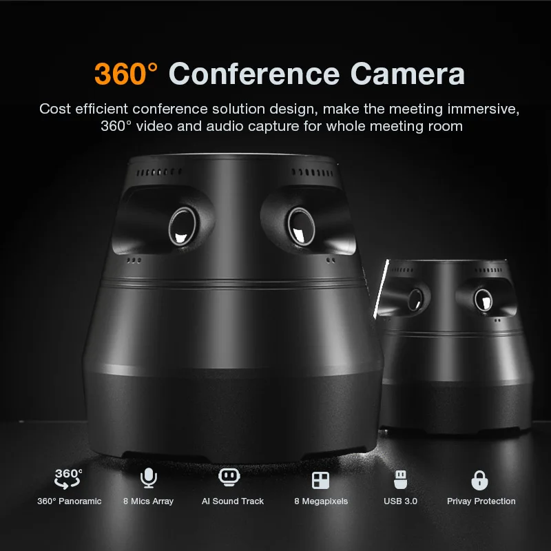 Anywii 360 панорамная Конференц-камера Конференц-система видеокамера записи конференций Usb-камера