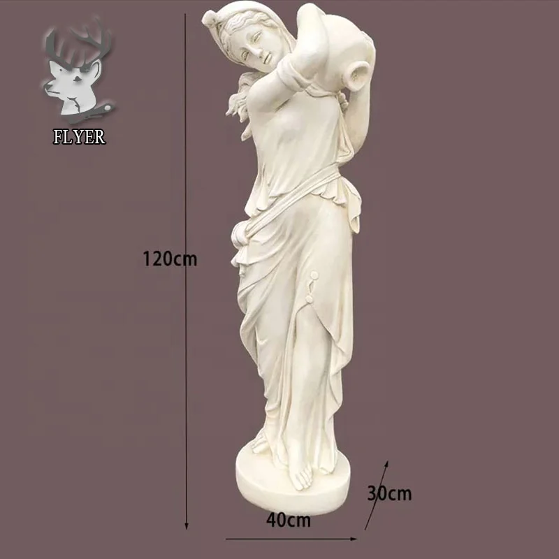 Outdoor famous marble stone naked girl statue life size handmade sex girl stone statue