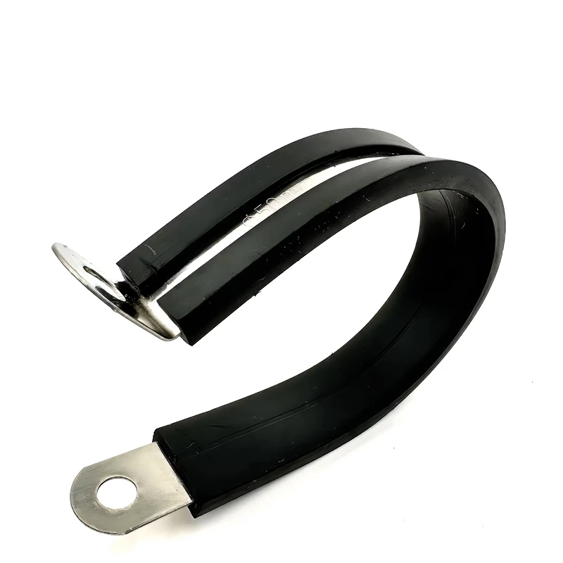 6mm stainless steel 304 EPDM rubber cable P-type clamp pipe clamp rubber buffer insulation clamp