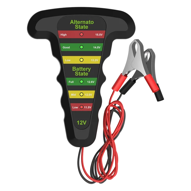 Тестер автомобильного аккумулятора 12 В, цифровой тестер генератора переменного тока, 6 светодиодных индикаторов, автомобильный диагностический инструмент, анализатор запуска автомобильной зарядки