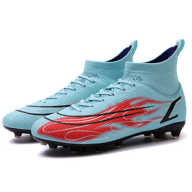 Hot Sell Colorful AG Spike  Artificial Turf High-top Football Shoes